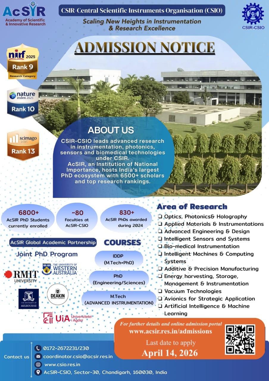 AcSIR Admission Notice